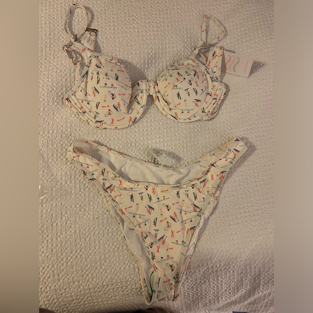 Dippin' Daisy’s Ski print bikini size XL
